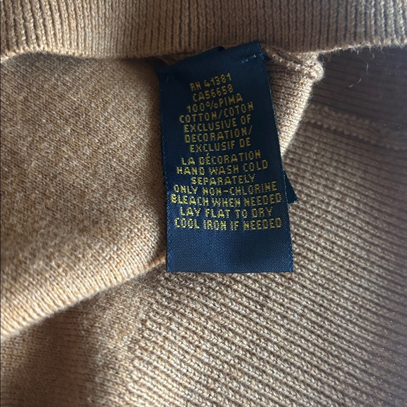 NWOT Men's XL Polo Ralph Lauren Pima Cotton V Neck Sweater - Picture 10 of 12